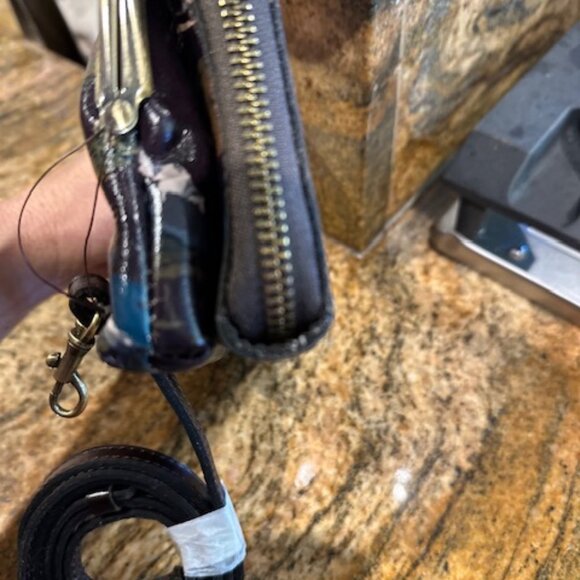 NWT Patricia Nash Leather Montana Prairie Skies Missoula Chocolate Crossbody - Picture 6 of 9